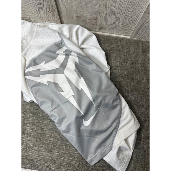 Nike Mens White Dri-Fit Athletic T-Shirt Lightweight Breathable Mesh Size XL - Picture 4 of 8